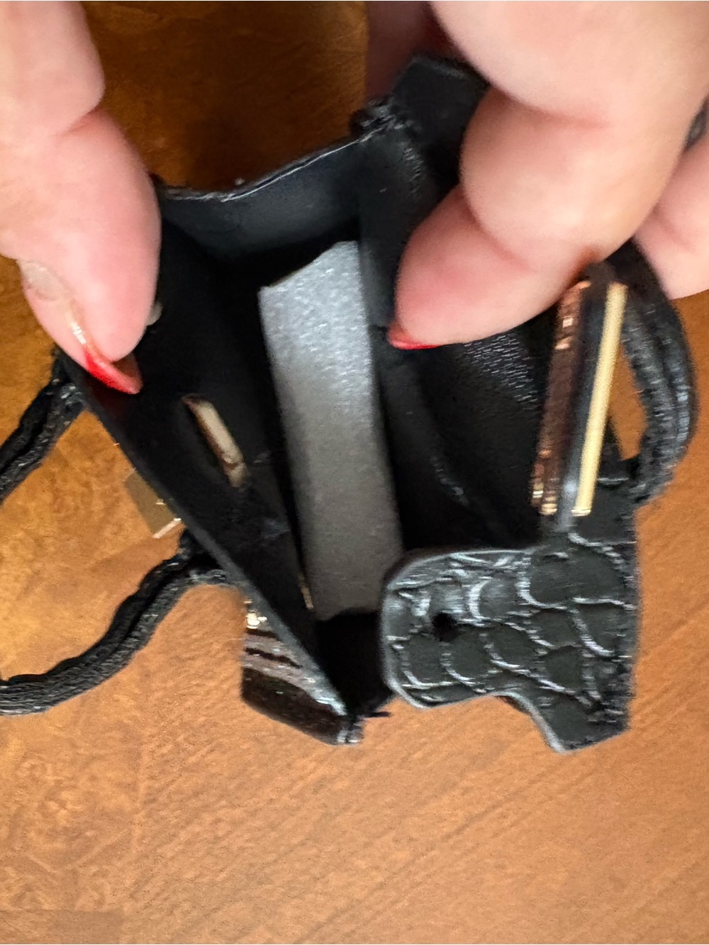 Black Rhinestone Mini Top-Handle Bag - Picture 5 of 6